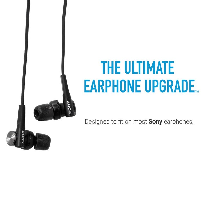 Comply Isolation Plus Replacement Memory Foam Ear Tips with WaxGuard for SONY MDR-XB50AP, XBA-Z5, MDR-EX1000, XBA-A2, MDR-EX1000, WI-1000X, & More | Black (S/M/L) (3 Pairs) - Image 3